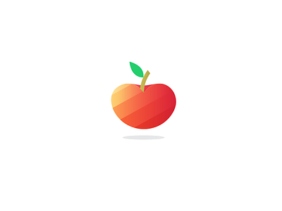 Apple - Logo apple clean design gradient leaf leaves round simple stem steps style