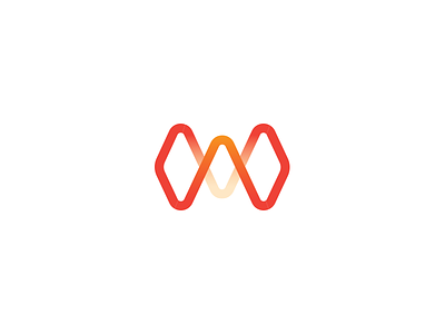 W - Logo Mark 2 corporate curve estate logo mark new orange real red simple technology w