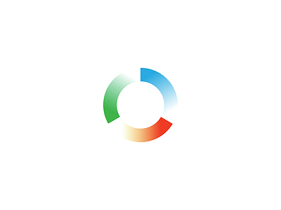 Tri Logo Concept blue gradient green harmony recycle red refresh three usama