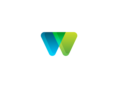 W Logo Mark brand branding business button concept green icon logo startup usama w xalion