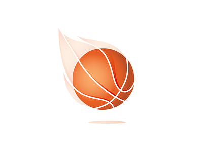 Fireball ball basketball fire illustration sports vector