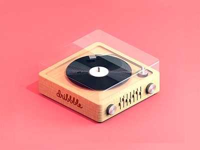 Daily 3d - Modern Vinyl Player