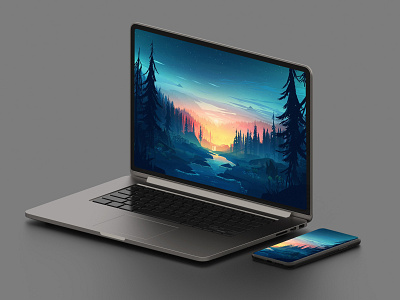 Download Laptop Mockup Designs Themes Templates And Downloadable Graphic Elements On Dribbble