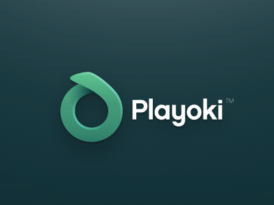 Logo mark - playoki 3d colorfull green logo playoki simple xalion