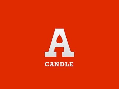 A Candle - Logo Mark a candle logo mark negative red space xalion