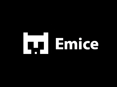 Logo Mark - Emice black cat electronic emice logo mark mice negative space white xalion