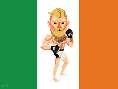 the notorious conor mcgregor fighter gaci illustration mma ufc vector