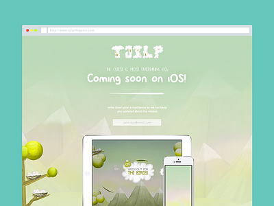 Tjilp The Game (website) clean design one pager webdesign