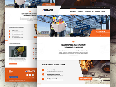Webdesign construction company construction company flat modern webdesign