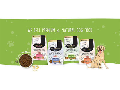 dog food web banner animation banner ads branding design elegant flat hire me icon illustration landing page lettering packagingdesign photoshop shop simple type typography ui web website