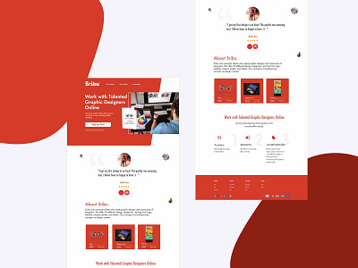 sribu.com banner ads branding design elegant hire me landing page photoshop proposal design simple ui website