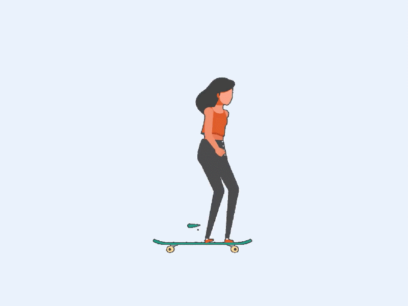 Skate Girl animation gif girls jump loop motion poop skate skateboard skating