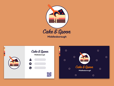 Cake and Spoon - Brand and Business Card Design art behance branding corporate design dribbble identity design illustration logo logotype sketch typography vector