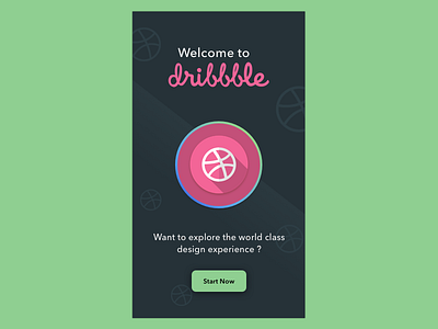 Start Dribbble Mobile App Onboarding