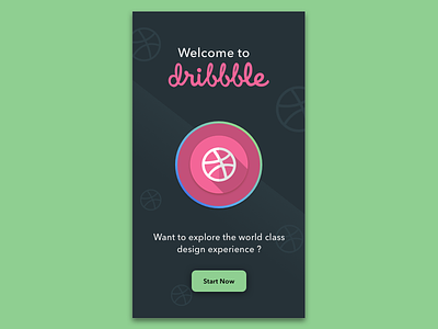 Start Dribbble Mobile App Onboarding