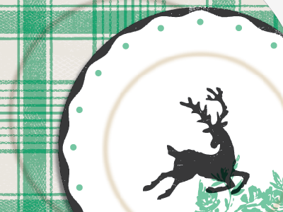 French Country Christmas Dinnerware christmas pattern plaid
