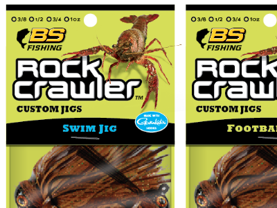 Rock Crawler Jig Bait Packaging crawfish fishing green