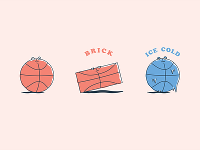Ball is Life — Cold ballin basketball brick cartoon cold design doodle geometric hoops ice illustration nba jam vector