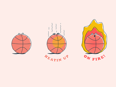 Ball is Life — Hot ballin basketball cartoon design doodle geometric heat heatin up hoops illustration life nba jam on fire vector