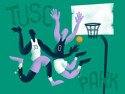 Tusc Park basketball design doodle graphic design hoop illustration lettering minimal money ohio people procreate texture vector