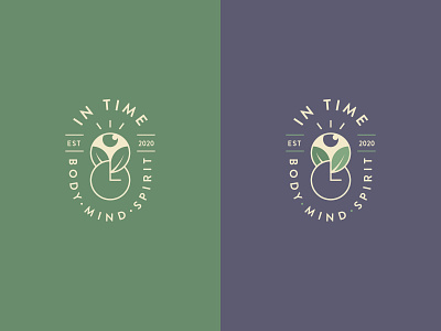 In Time Logo abstract brand brand identity branding design icon illustration logo logo design time yoga