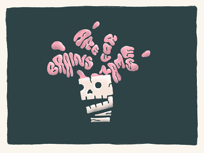 Brains brain brains design doodle graphic design illustration lettering procreate skeleton skull texture vector