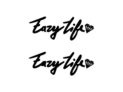 Eazy Life Signature black clothing graffiti logo script streetwear type white