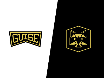 Guise Menswear Pt.2 black branding fashion gold illustration logo pennant racoon typography