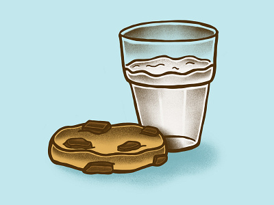 Food Journal Day 17 cartoon cookies design food food art illustration lunch milk procreate tattoo art