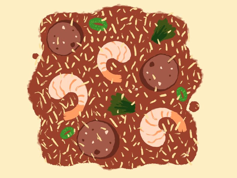 Food Journal Day 18 cartoon design doodle food food art gif illustration procreate sausage shrimp vector