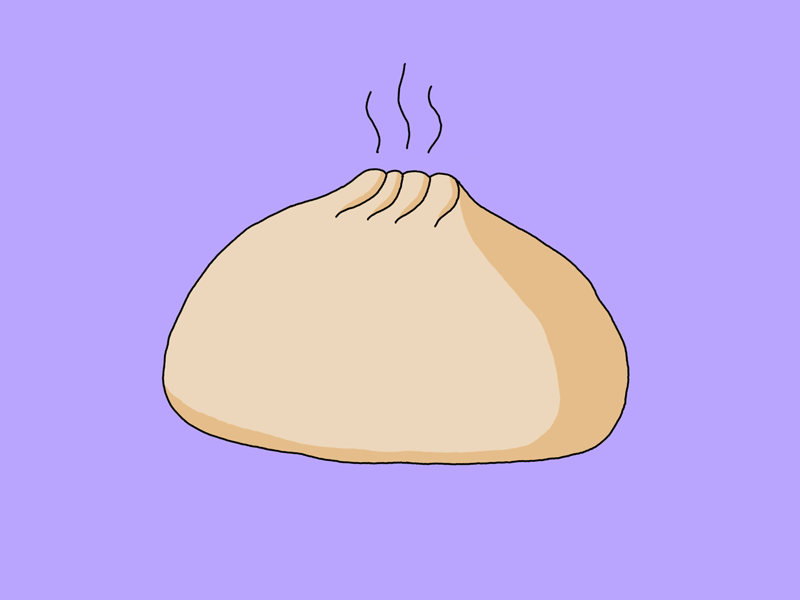 Food Journal Day 19 animation bao cartoon doodle food gif illustration illustrator procreate vector