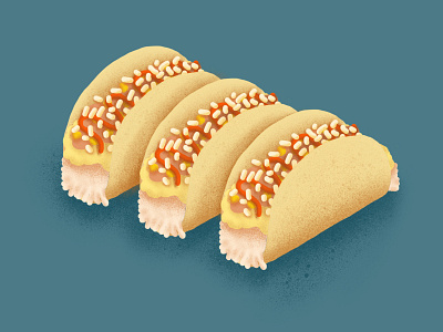 Food Journal Day 22 breakfast design doodle food illustration illustrator photoshop procreate tacos texture