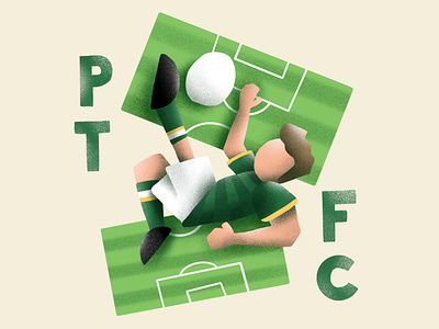 PTFC design doodle illustration lettering minimalism procreate soccer sports texture vector