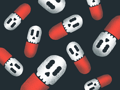 Opioids cartoon design doodle drugs illustration news skull skull art texture vector