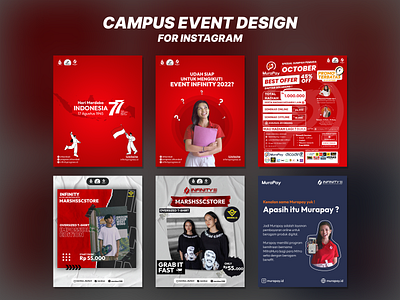 CAMPUS EVENT DESIGN 17agustus branding campus collaboration design digital graphic design indonesia red sponsor