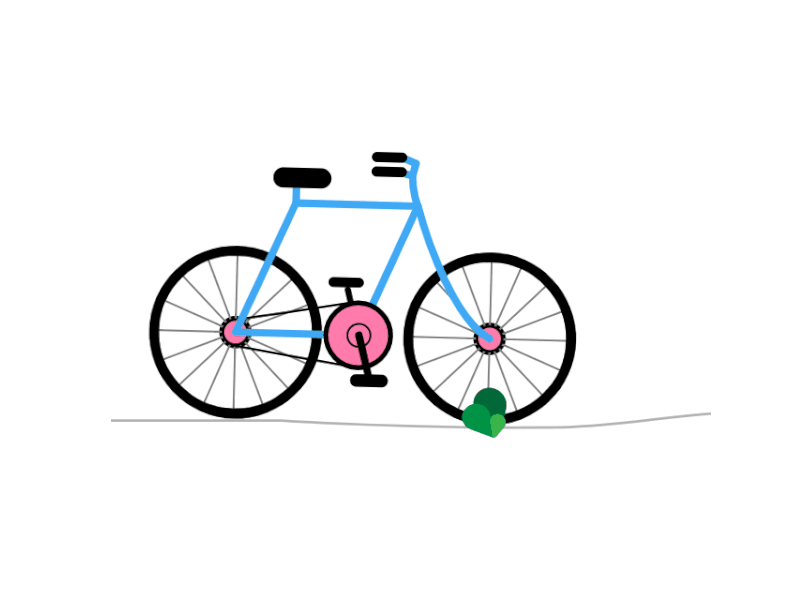 Bicycle after effects animation bicycle bike design gif graphic design illustration illustrator lottie motion graphics svg animation ui vector animation