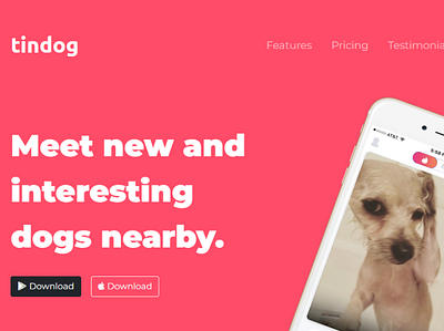 Tindog Website #challenge #DailyUI design ui