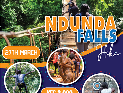 Ndunda Falls Poster design graphic design illustration logo