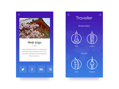 Travel App travel ui