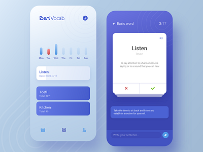 BaniVocab, Flash Card app by Memet Khaki on Dribbble