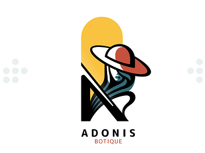 Adonis Botique Logo botique dress girl illustration logo pictogram ui ux women