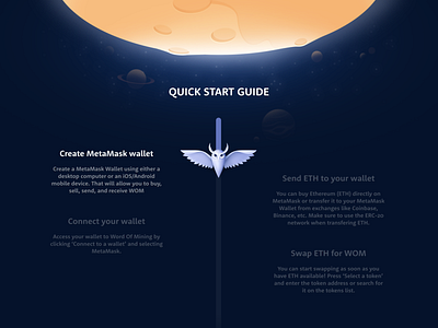 NTF GAME - Website design game game design idea illustration interface layout moon nft owl progress space timeline typography ui ux vector wbdesign web website