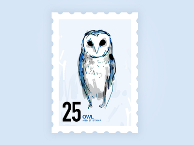 OWL app branding design illustration mobile owl photoshop postage stam ui ux vector