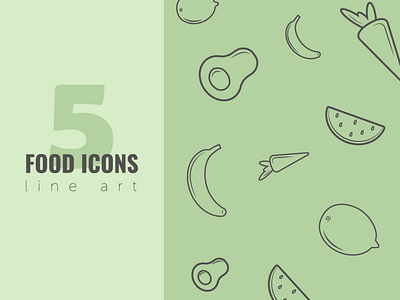 Food icons set