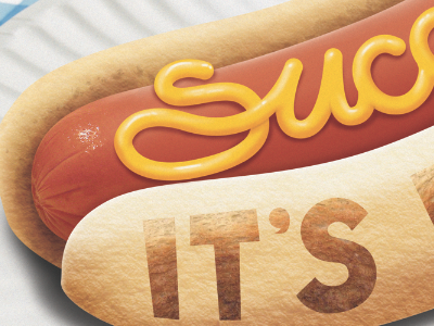 Hotdog bun hotdog mustard script success