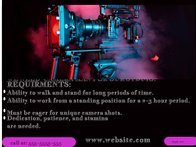 Job for Camera Man add adobe photoshop banner figma file flyer graphic design job poster