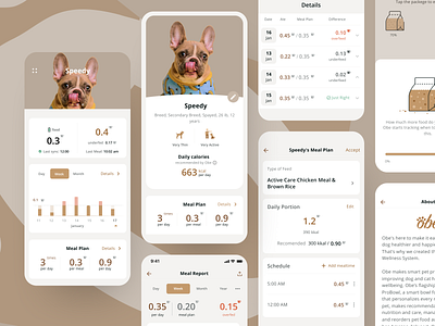 Obe App. Dog Health app clean design ios ui ux