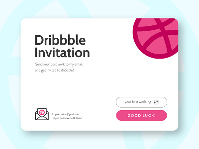 Dribbble Invitation concept dailyui design digital drawing dribbble dribbble best shot dribbble invitation dribbble invite dribble friend illustration mail ui vector