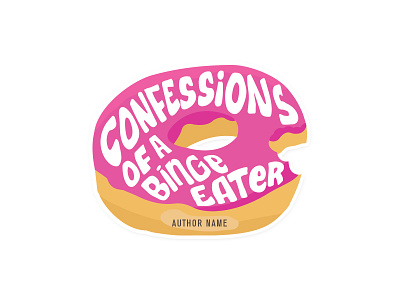 Logo for a blog about binge eating and self-derision blog donut handlettering logotype