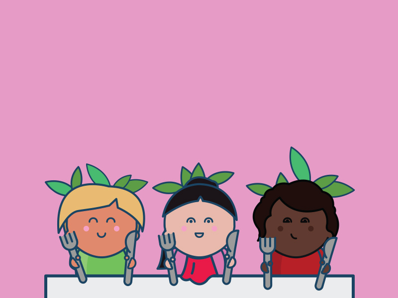 Characters - The Vegan Carrots diversity characters carrot kids vector icons vegan